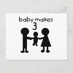 Baby Makes 3 Postcard