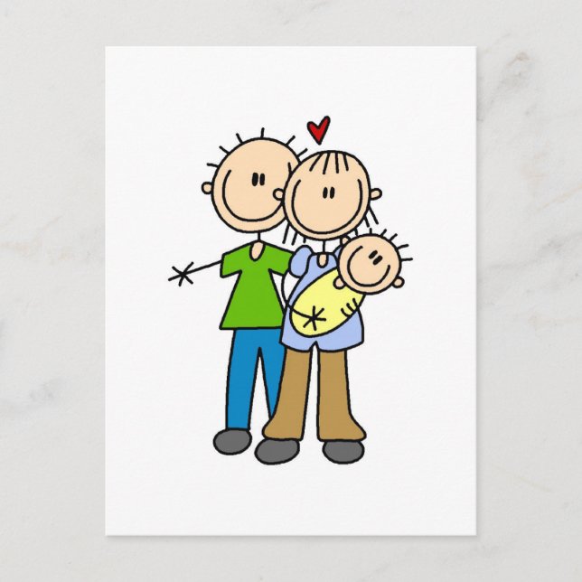 Baby Makes Three T-shirts and Gifts Postcard (Front)