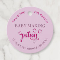 Baby Making Potion Pink Heart Typography Thank You
