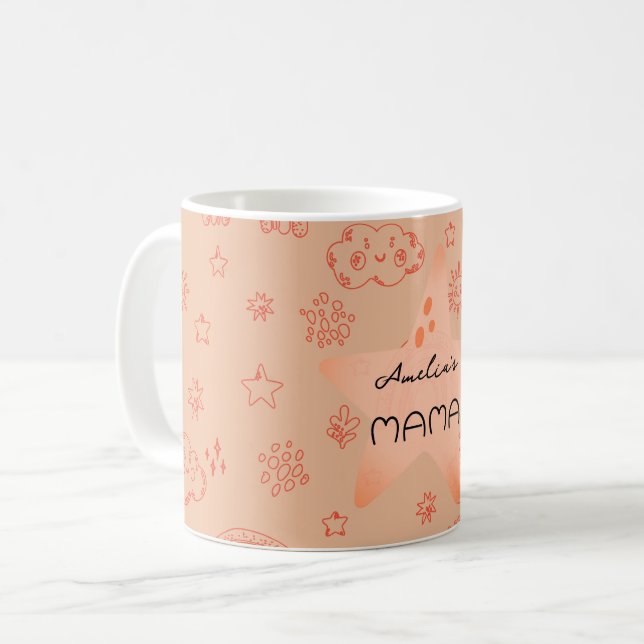 Baby Mama Boho Peachy Weather Coffee Mug (Front Left)