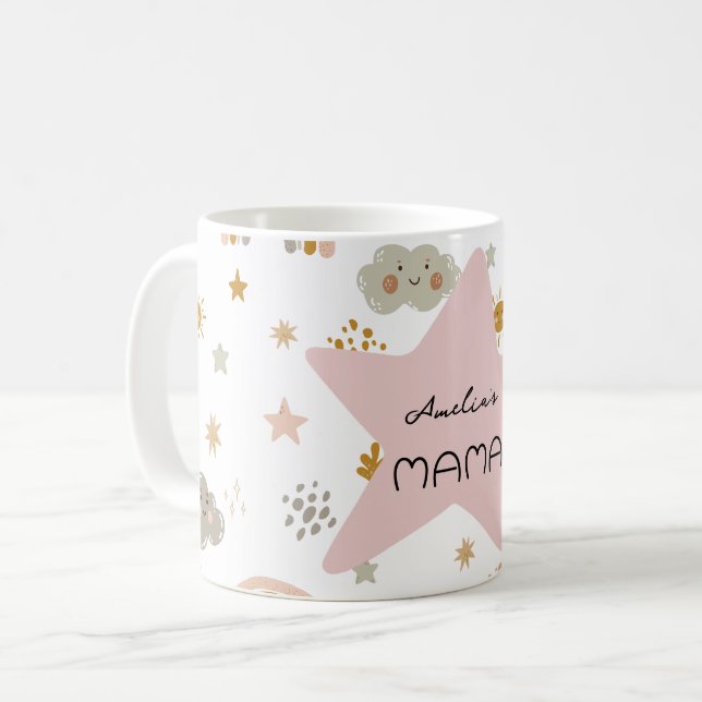 Baby Mama Boho Rainbows Weather Coffee Mug (Front Left)