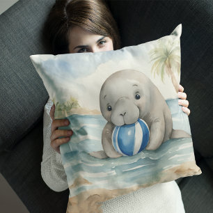 Baby Manatee Boys Cushion