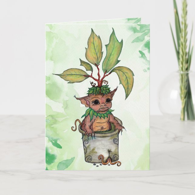 Baby Mandrake Blank Card (Front)