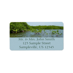 Baby Mangrove Trees Caribbean Nature Label