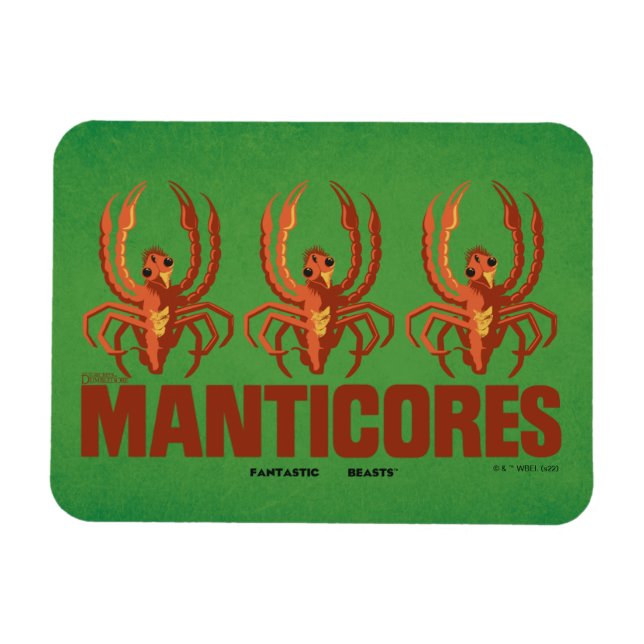 Baby Manticores Vintage Graphic Magnet (Horizontal)
