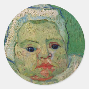 Baby Marcelle Roulin by Vincent van Gogh Classic Round Sticker