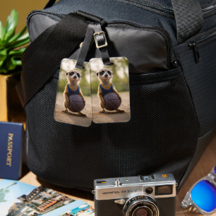 Baby Meerkat Basketball Player, Luggage Tag