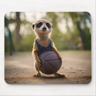 Baby Meerkat Basketball Player,  Mouse Mat