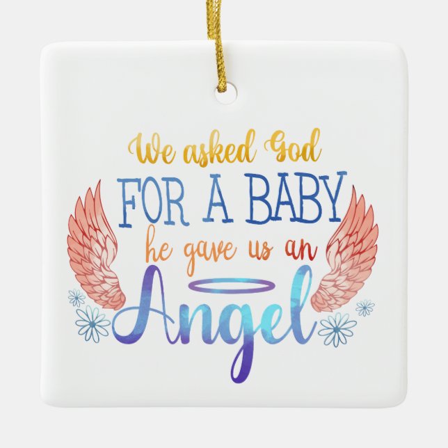 Baby Memorial  Ceramic Ornament (Front)