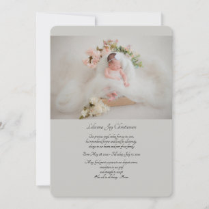 Baby Memorial Photo Card (You pick back colour)