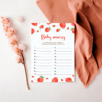 Baby Memory Game Card, Berry Sweet Baby Shower 