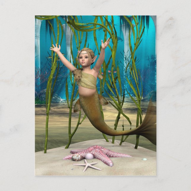 Baby Mermaid Postcard (Front)