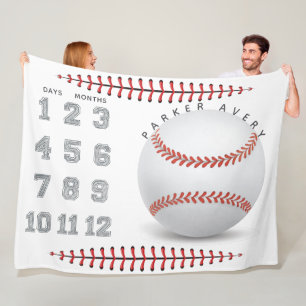 Baby Milestone Blanket Baseball