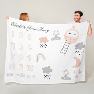 Baby Milestone Blanket Pathway to the Moon