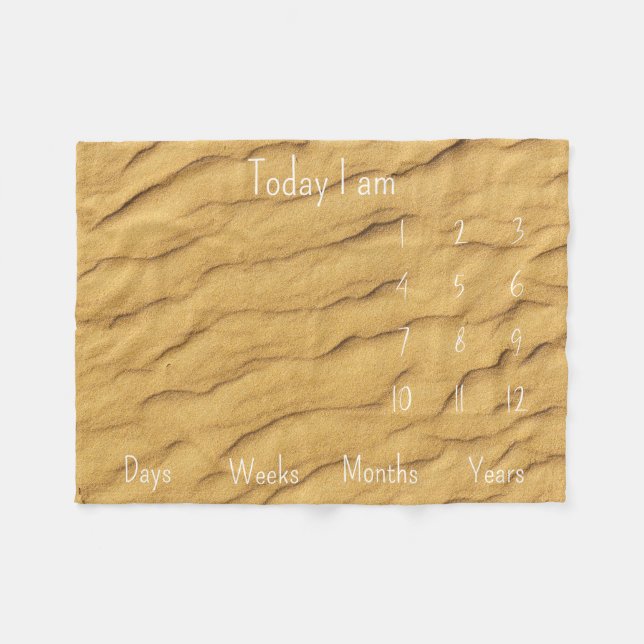 Baby Milestone Fleece Blanket (Front (Horizontal))