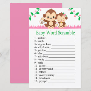Baby Monkey Baby word scramble game
