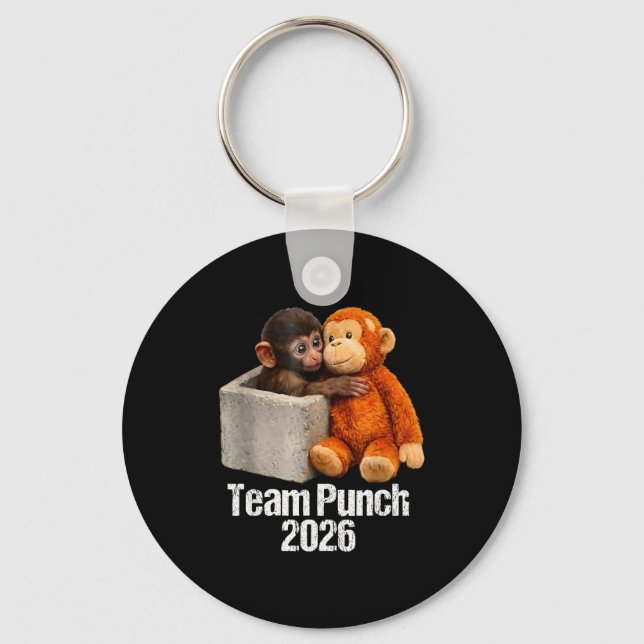 Baby monkey cute monkey team punch 2026 zoo  key ring (Front)