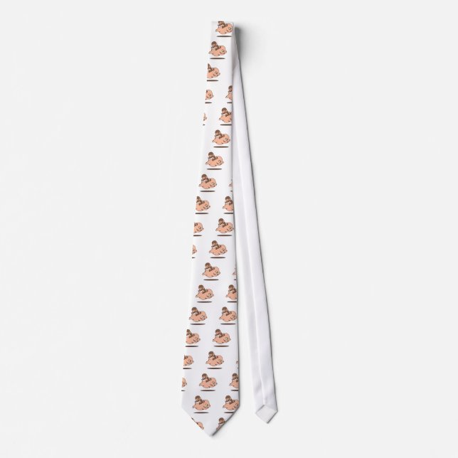 Baby Monkey (Going Backwards on a Pig) Tie (Front)