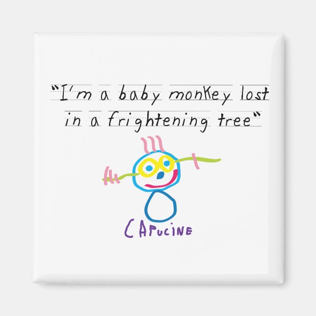 Baby monkey magnet (Front)