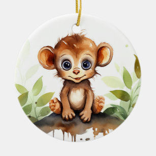 Baby Monkey Ornament