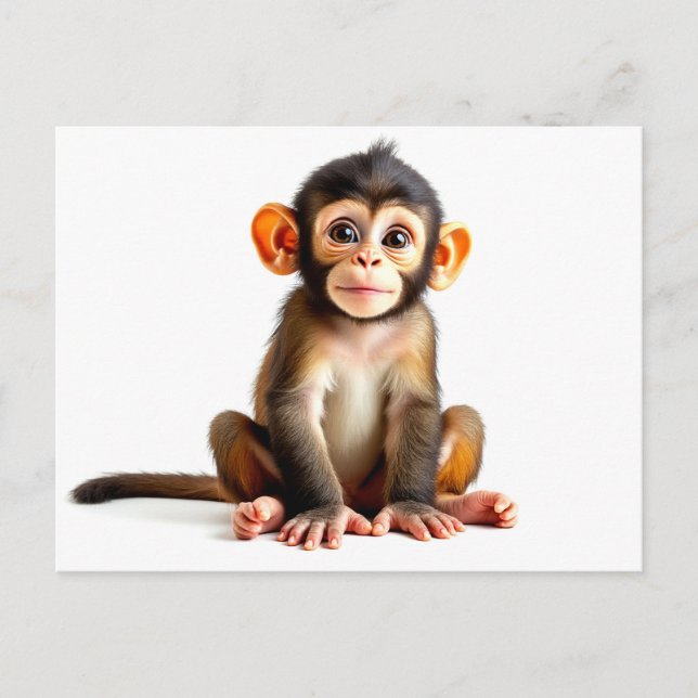Baby Monkey Postcard (Front)