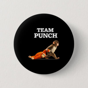 Baby monkey punch meme team punch 2026 6 cm round badge