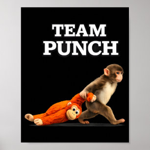 Baby monkey punch meme team punch 2026 poster