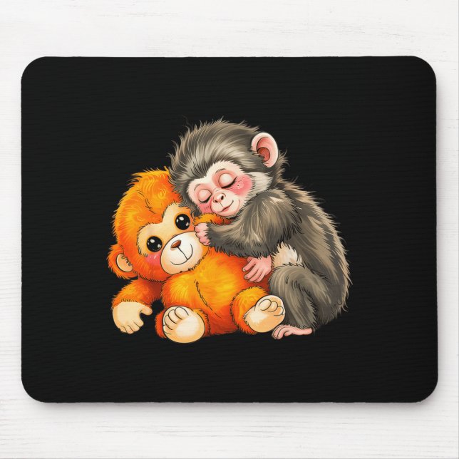 Baby monkey punch  mouse mat (Front)