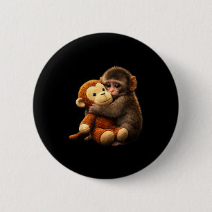 Baby monkey punch plush cute monkey punch plush 6 cm round badge