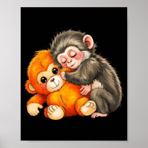 Baby monkey punch poster