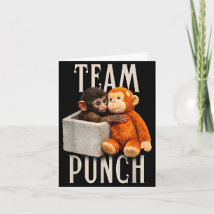 Baby monkey punch team punch card