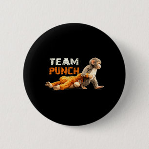 Baby Monkey Punch Team Punch Cute Animal Lover 6 Cm Round Badge