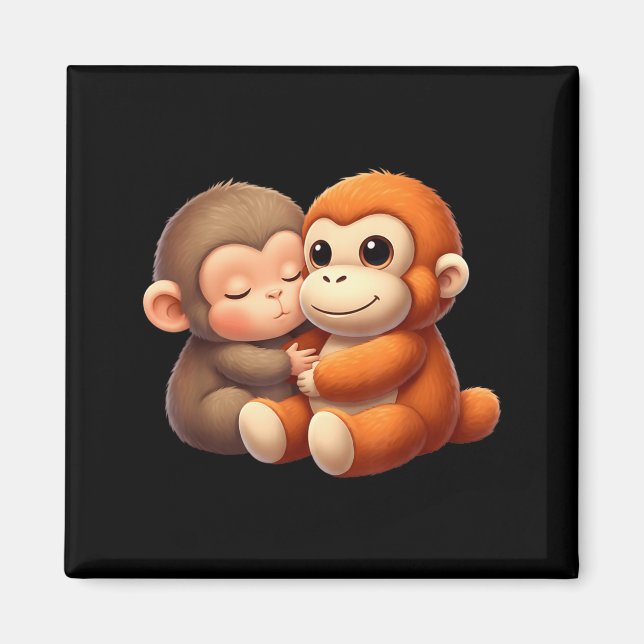 Baby Monkey Punch Team Punch Cute Monkey Punch Magnet (Front)