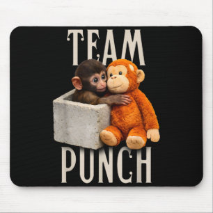 Baby monkey punch team punch  mouse mat