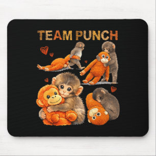 Baby monkey punch team punch mouse mat