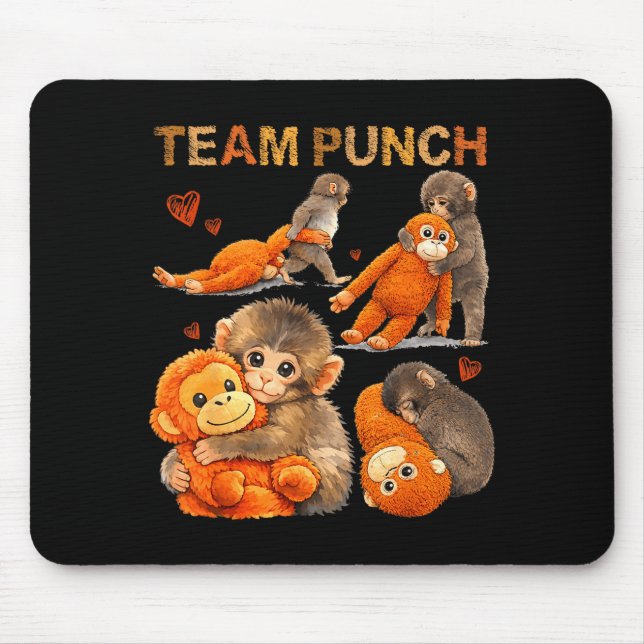 Baby monkey punch team punch  mouse mat (Front)
