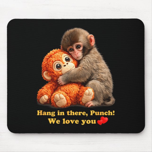 Baby monkey punch team punch  mouse mat (Front)