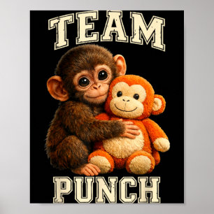 Baby monkey punch team punch poster