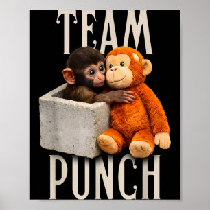 Baby monkey punch team punch poster
