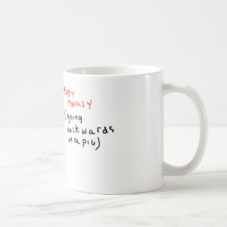 Baby Monkey (riding backwards on a pig) Coffee Mug