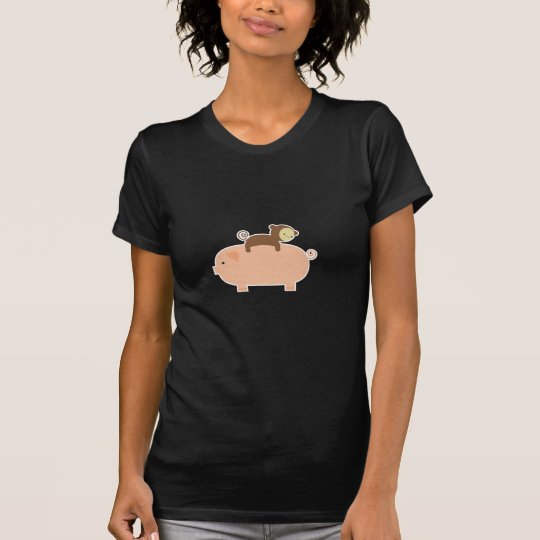 Baby Monkey Riding on a Pig T-Shirt