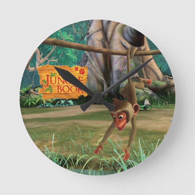 Baby Monkey Round Clock (Front)