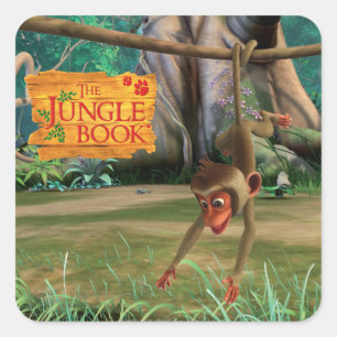 Baby Monkey Square Sticker