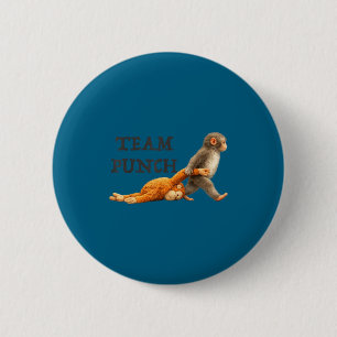 Baby monkey team punch funny monkey meme Baby monk 6 Cm Round Badge