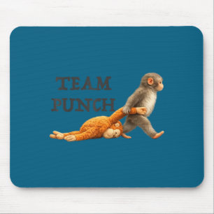 Baby monkey team punch funny monkey meme Baby monk Mouse Mat