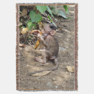 Baby Monkey Throw Blanket