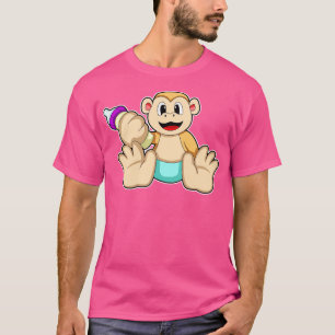 Baby Monkey with Bottle T-Shirt