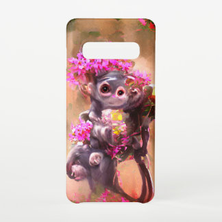 Baby Monkey with Flowers Samsung Galaxy Case