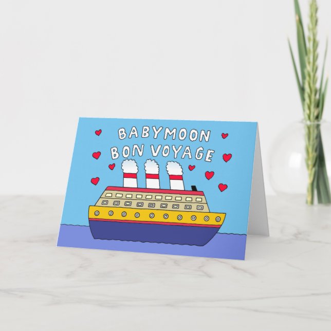Baby Moon Bon Voyage Card (Front)
