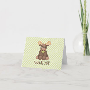 Baby Moose Baby Shower Thank You Card